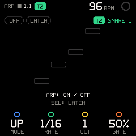 The ARP page after the arp was turned off: the ghost of the UP shape