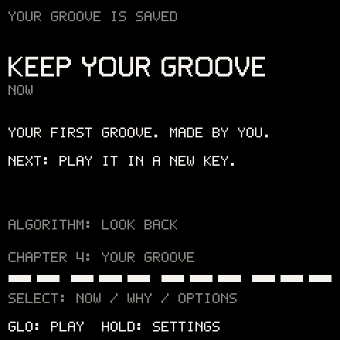 First Groove saved: YOUR FIRST GROOVE. MADE BY YOU.