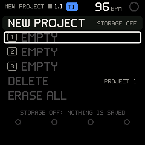 PROJECT with STORAGE OFF