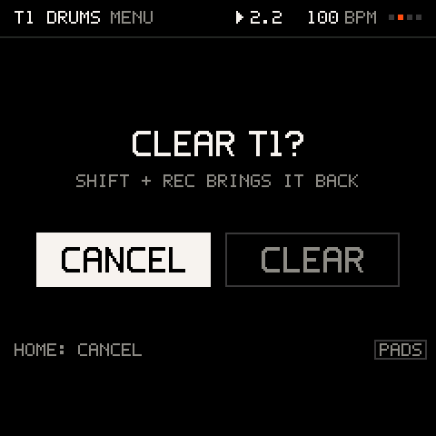 A question: CANCEL is chosen first