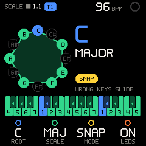 SCALE: C major, SNAP