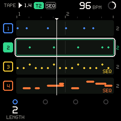 TAPE with two patterns running