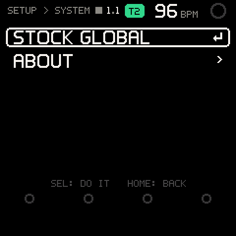 SETUP > SYSTEM