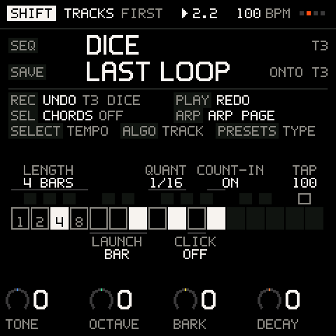Hold HOME and the SHIFT screen says, in words, what SHIFT does on this page