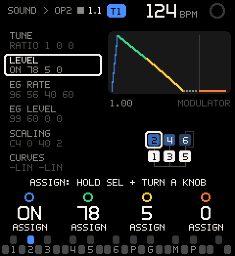 Hold SEL in ASSIGN mode