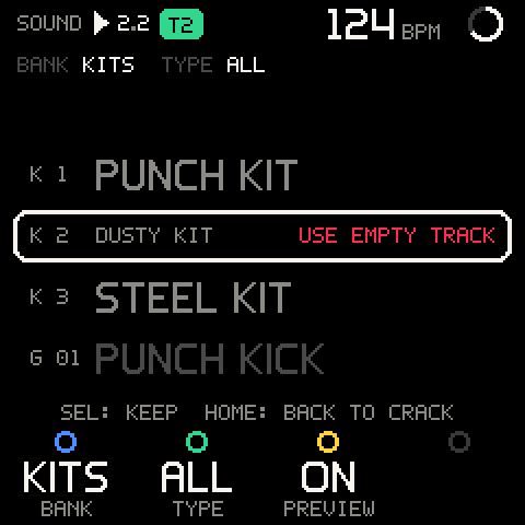 DUSTY KIT dimmed: T2 has notes