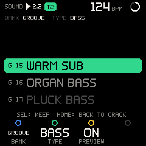 TYPE BASS: only GROOVE's basses