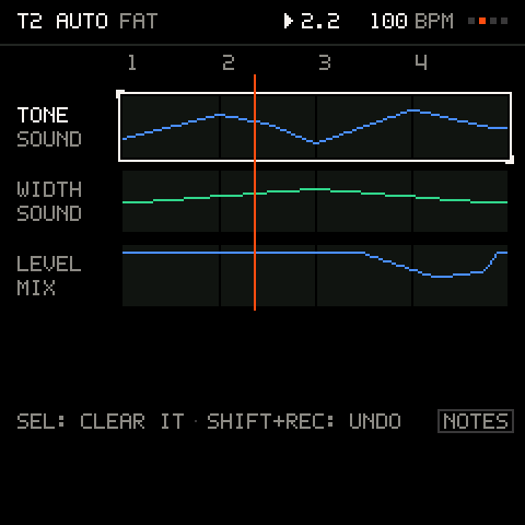 AUTOMATION: a lane per recorded knob